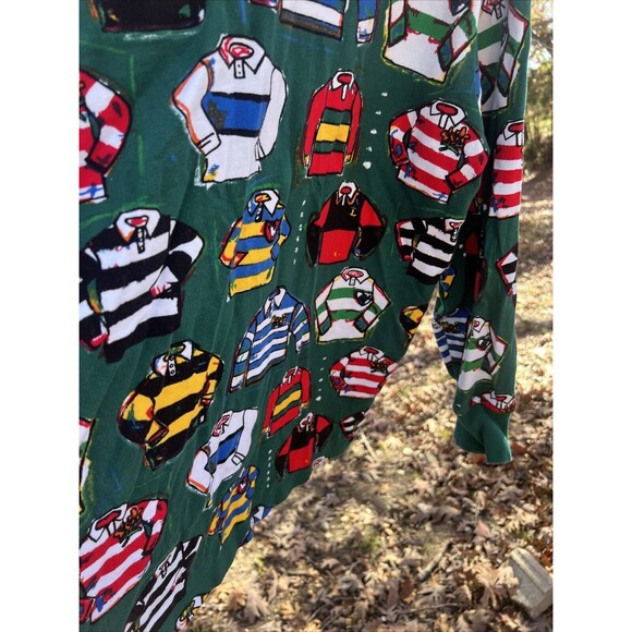Rowing Blazers Target Shirt Mens XXL Blue Red Rugby All Over Long Sleeve - Picture 3 of 10